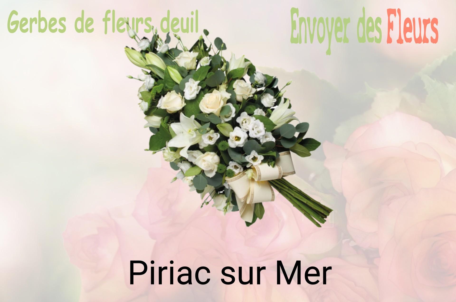 Gerbe de fleurs de deuil livrée à Piriac-sur-Mer